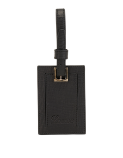 Loewe Luggage Tag, Leather, Black, 660708, DB/B, 3*